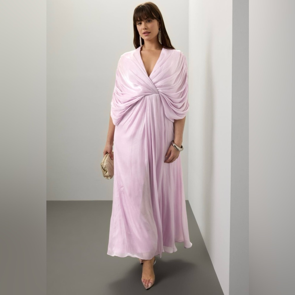 Badgley Mischka Drape Dolman Gown - Picture 6 of 12